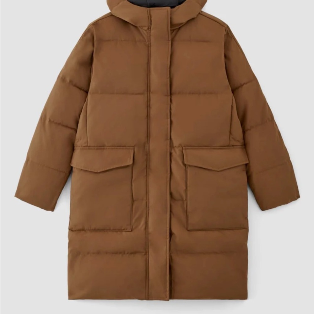 Everlane The Long Puffer Chestnut color